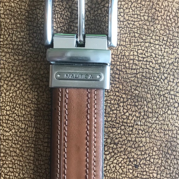 Men’s Nautica Handcrafted Leather Belt - Picture 3 of 3